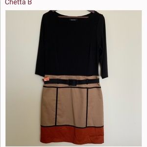 🧡🧡CHETTA B SUNHEE BLOCK DRESS        SIZE 14